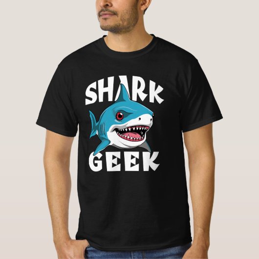 Shark Geek - Schattige ontwerp voor haaienliefhebb T-shirt (Voorkant)