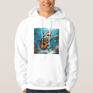 Shark gitaar held hoodie