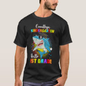 Shark Goodbye Kindergarten Afstuderen Hallo 1st Gr T-shirt (Voorkant)