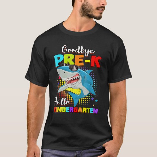 Shark Goodbye Voorschoolse Afstuderen Hallo Kinder T-shirt (Voorkant)
