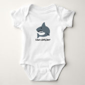 Shark Graphic Baby One-Piece Romper (Voorkant)