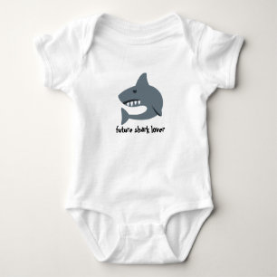 Shark Graphic Baby One-Piece Romper