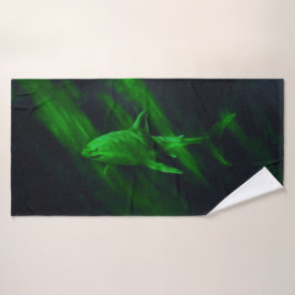 Shark Green 30 X 60 Bath Towel Badhanddoek