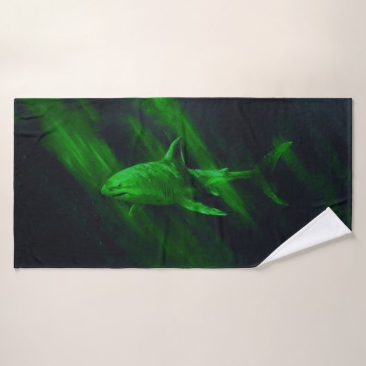 Shark Green 30 X 60 Bath Towel Badhanddoek (Badhanddoek)