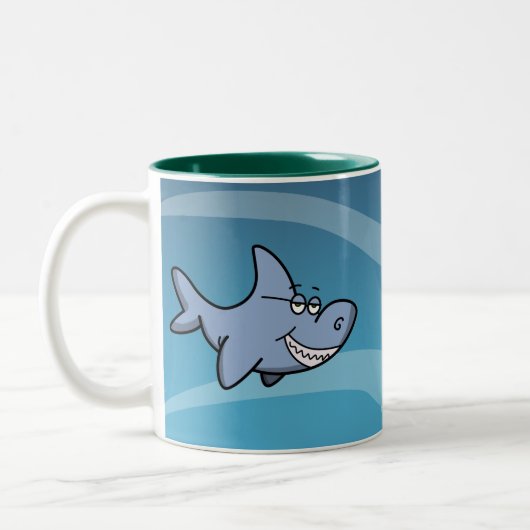 Shark Grin Tweekleurige Koffiemok (Links)