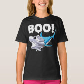 shark halloween  boo ghost shark gift boys mens t-shirt (Voorkant)