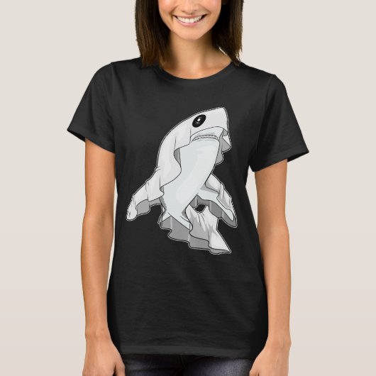Shark Halloween Ghost T-shirt (Voorkant)