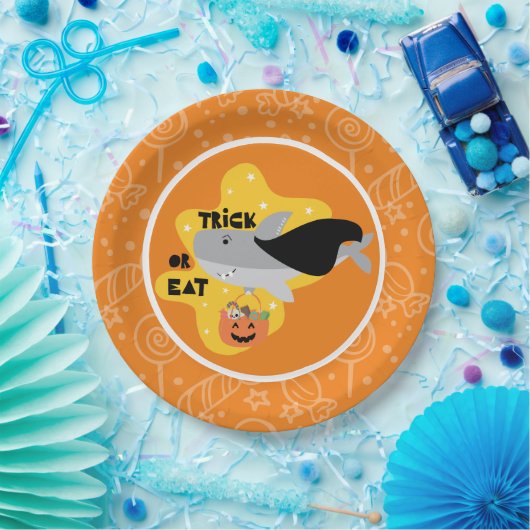 Shark Halloween Papieren Bordje (Feest)
