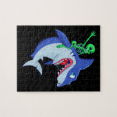 Shark Halloween Skeleton Riding Sharks Lover Funny Legpuzzel (Horizontaal)