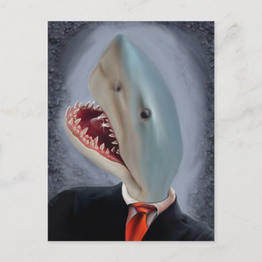 Shark Head Briefkaart (Voorkant)