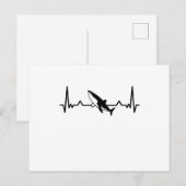 Shark Heartbeat Fish Gift Ma Pap Briefkaart (Voorkant / Achterkant)