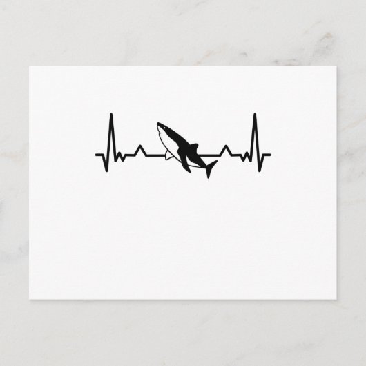 Shark Heartbeat Fish Gift Ma Pap Briefkaart (Voorkant)