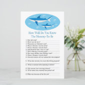 Shark Hoe goed ken je baby shower game (Staand voorkant)