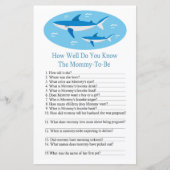 Shark Hoe goed ken je baby shower game (Voorkant)
