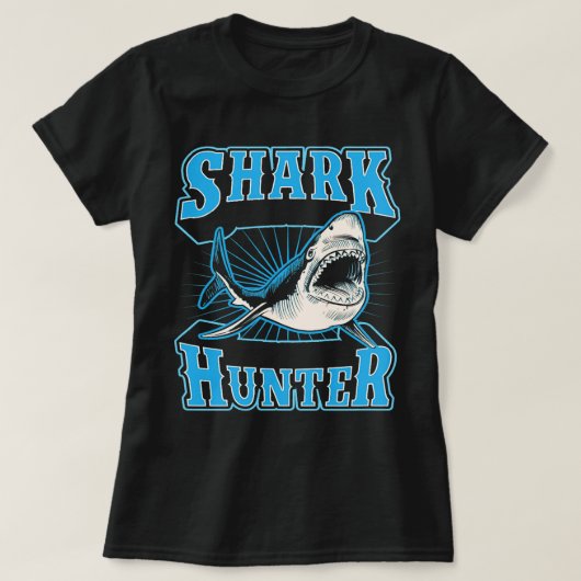 Shark Hunter Funny Best Saltwater Shark Vist T-shirt (Design voorkant)