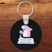 Shark I Survived A Tuesday And For What Wednesday  Sleutelhanger (Voorkant)