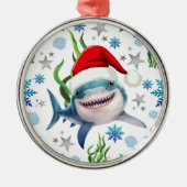 Shark in a Santa Hat Christmas Ornament Keepsake (Voorkant)
