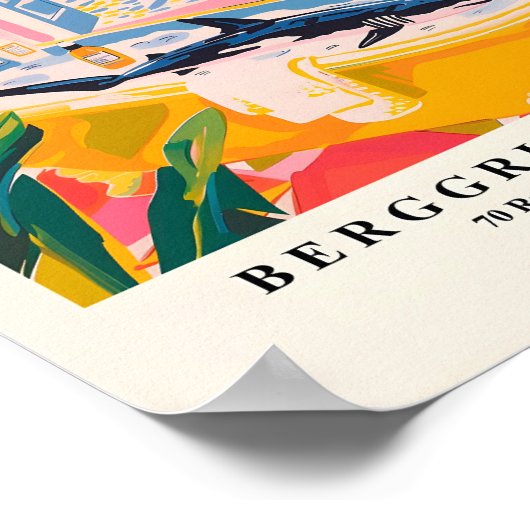 Shark in bad Art Print, grappig strand huis deco Poster (Hoek)