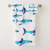 Shark in Shades of Blue Towel Bad Handdoek (Insitu)