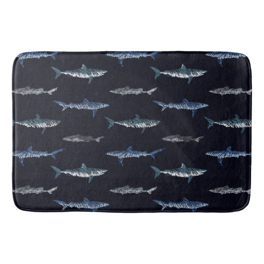 Shark Invasion Pattern Badmat (Voorkant)