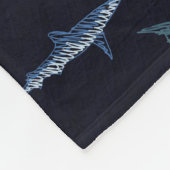 Shark Invasion Pattern Fleece Deken (Hoek)