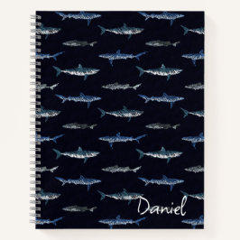 Shark Invasion Pattern Notitieboek