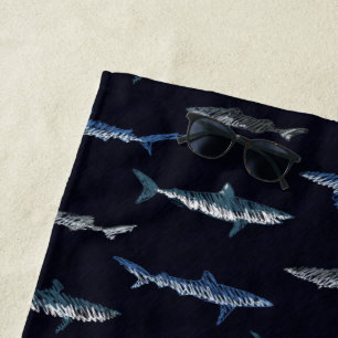 Shark Invasion Pattern Strandlaken