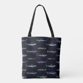 Shark Invasion Pattern Tote Bag (Achterkant)