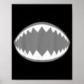 Shark Jaw Shirt Adult Kids Men Women Shark Mouth C Poster (Voorkant)