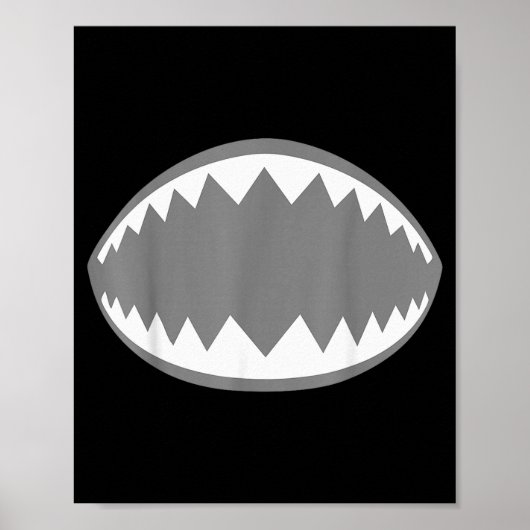 Shark Jaw Shirt Adult Kids Men Women Shark Mouth C Poster (Voorkant)