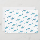 Shark Jawsome onder de Zee verjaardagsuitnodiging Kaart (Achterkant)