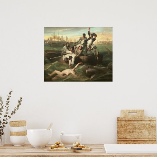 Shark - John Singleton Copley Fine Art Poster (Keuken)