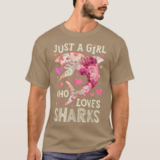 Shark Just a Girl, die van haaienvlees houdt, Dier T-shirt