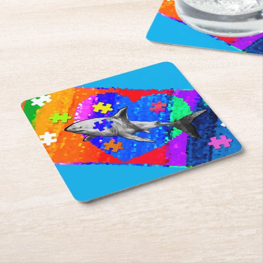 Shark Kartonnen Onderzetters (Schuin)