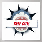 Shark Keep Out-teken Poster (Voorkant)