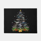 Shark kerstboom, haaienlovers deurmat (Voorkant)