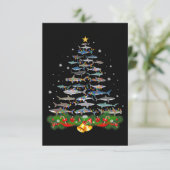Shark kerstboom, haaienlovers informatiekaartje (Staand voorkant)