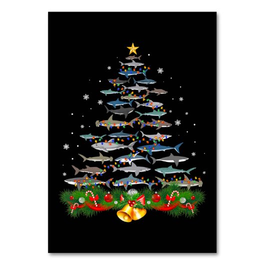 Shark kerstboom, haaienlovers kaart (Voorkant)