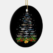 Shark kerstboom, haaienlovers keramisch ornament (Rechts)