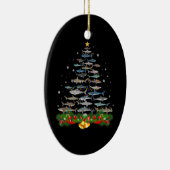 Shark kerstboom, haaienlovers keramisch ornament (Rechts)