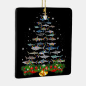 Shark kerstboom, haaienlovers keramisch ornament (Rechts)