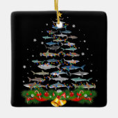 Shark kerstboom, haaienlovers keramisch ornament (Voorkant)