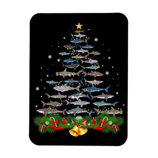 Shark kerstboom, haaienlovers magneet (Verticaal)