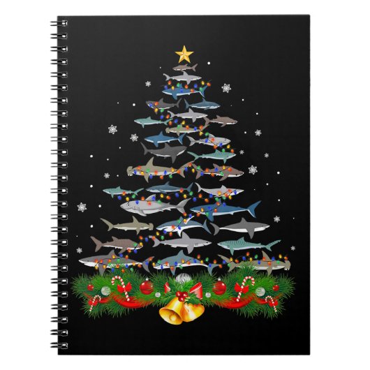 Shark kerstboom, haaienlovers notitieboek (Voorkant)