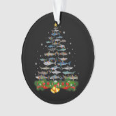 Shark kerstboom, haaienlovers ornament (voorkant)