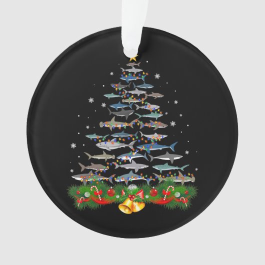 Shark kerstboom, haaienlovers ornament (voorkant)