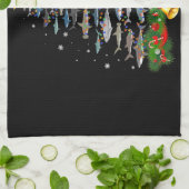 Shark kerstboom, haaienlovers theedoek (Gevouwen)