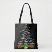 Shark kerstboom, haaienlovers tote bag (Voorkant)