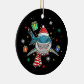 Shark kerstboom keramisch ornament (Rechts)