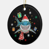Shark kerstboom keramisch ornament (Links)